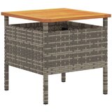 Bistro set za vrt s jastukom 3 pcs Sivi poliratan | shoptok.hr