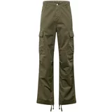 Carhartt WIP Kargo hlače kari / temno zelena / off-bela