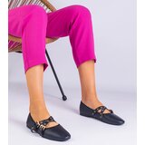 Gemre Black eco-leather ballerinas decorated with buckles Emmarino | Shoptok.si