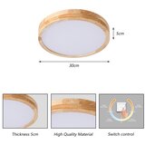 Brilagi LED plafonsko svetlo WOODLINE LED/24W/230V 3000/4000/6000K hrast prečnik 30 cm | Eponuda.com