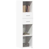 vidaXL Visoka omara bela 30x42,5x124 cm inženirski les | Shoptok.si