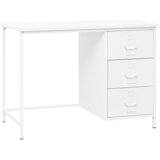 vidaXL Industrijski radni stol s ladicama bijeli 105x52x75 cm čelični | shoptok.hr
