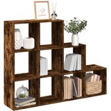 vidaXL Pregrada/regal za knjige 3 razina hrast 137,5x29x103,5cm drveni | shoptok.hr