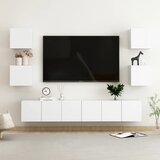 The Living Store Komplet TV omaric 7-delni bela iverna plošča - TV Omarica, (21375509) Cene