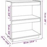 Ormarić za knjige boja meda 60x35x71 cm od masivne borovine | shoptok.hr