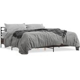 Furnova Posteljni okvir rjav hrast 200x200 cm inženirski les in kovina, (21934224) | Shoptok.si