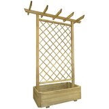 vidaXL Vrtna pergola s cvetličnim koritom 162x56x204 cm lesena Cene