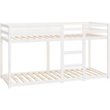 Krevet na kat bijeli 80 x 200 cm od masivne borovine | Eponuda.com