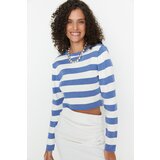 Trendyol Lilac Striped Crop Knitwear Sweater Cijene
