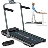 THUNDER Električna nizkoprofilna zložljiva tekalna steza ® IMPACT-SILVER – 12 km/h, 1,5 KM, pod posteljo, Bluetooth, nosilnost 130 kg, (5000089633) | Shoptok.si