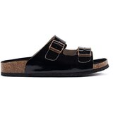 GOODIN Black flat sandals Cene