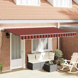 vidaXL retraktilna tenda rumena in oranžna ter bela | Shoptok.si