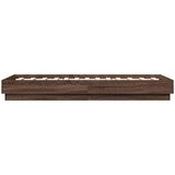  Okvir kreveta s LED svjetlima smeđa boja hrasta 75 x 190 cm | shoptok.hr