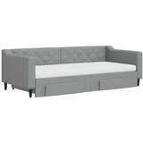  Dnevni krevet na razvlačenje svjetlosivi 90 x 200 cm od tkanine | shoptok.hr