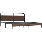 vidaXL Metalni okvir kreveta bez madraca smeđa boja hrasta 180x200 cm | shoptok.hr