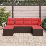  Kavčna garnitura 6 pcs Rjava poli ratan, (5000154080) | Shoptok.si