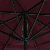 vidaXL Zunanji senčnik z aluminijastim drogom 600 cm bordo rdeč | Shoptok.si