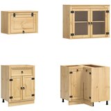  Cabinet s policom SKI 8 pcs Medeno Smeđa Čvrsto borovo drvo | shoptok.hr