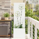 vidaXL Vrtni Sadič s Dekorativnom Pločom Bijelo 50 x 140 cm | shoptok.hr