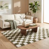 ESTE Tamno zeleni/krem tepih 160x230 cm Grida &amp;ndash; Slike
