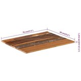  Pravokutna stolna ploča 60 x 70 cm 15 - 16 mm obnovljeno drvo | shoptok.hr