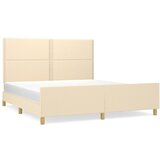 vidaXL Posteljni okvir z vzglavjem krem 180x200 cm blago, (20902980) Cene