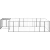  Kavez za pse srebrni 10,89 m² čelični | Shoptok.si