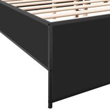  Okvir za krevet crni 135x190 cm konstruirano drvo i metal | Eponuda.com