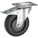 DÖRNER&HELMER 716465F Transportni uređaj okretni kotač 80x32mm Kula, termopl. Gumeni kotač siva, FAD, ploča 105x85mm, | Eponuda.ba