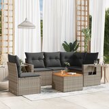 vidaXL 6-dijelni set vrtnih sofa od poliratana s jastucima sivi | shoptok.hr