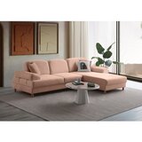 Atelier Del Sofa Aries Relax Right ugaona garnitura na razvlačenje 180 × 280 cm, puder roze | Eponuda.com