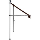 Tenda na ručno uvlačenje s LED svjetlom 200 cm narančasto-smeđa | shoptok.hr