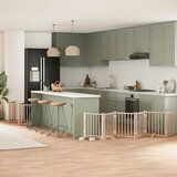 vidaXL Ograda za pse z vrati zložljiva 15 panelov 750 cm topolovina Cene