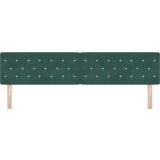  LED uzglavlje s dijamantnim gumbom tamnozeleno 100 cm baršun | shoptok.hr