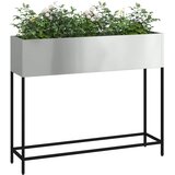  Povišeni Vrtni Planter Srebrno 100 x 26 x 82 cm Cinkani čelik | shoptok.hr
