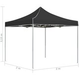  Profesionalni sklopivi šator za zabave aluminij 2x2 m antracit | shoptok.hr