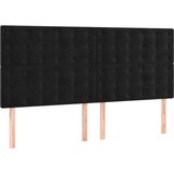  s oprugama i madracem crni 180x200 cm baršunasti | shoptok.hr