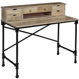 vidaXL pisaći stol od masivnog drva manga i čelika 110 x 50 x 96 cm | shoptok.hr