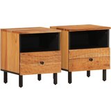  The Living Store Nočna omarica 2 kosa 40x33x46 cm trden akacijev les - Nočna Omarica, (21445125) | Shoptok.si