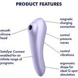 Satisfyer usisni vibrator Dual Pleasure, svjetloljubičasti | shoptok.hr