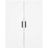 vidaXL Visoka omara bela 69,5x34x180 cm inženirski les | Shoptok.si