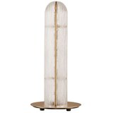 Nova Luce Medeninasta kovinska LED namizna svetilka s steklenim senčilom (višina 40 cm) Gloree – | Shoptok.si