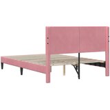  Krevetna konstrukcija Ružičasta 140 x 190 cm Baršun | shoptok.hr