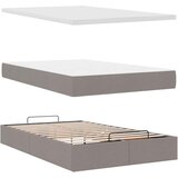  Otomanski okvir kreveta s madraca smeđesivi 120x200cm tkanine | shoptok.hr