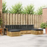  Setovi sofa 6 pcs Bijela i antracit Čvrsto drvo akacije | Eponuda.com