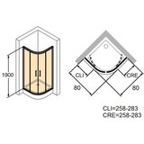 Huppe TUŠ KABINA POLUKRUŽNA R80 VISINA 1900cm | Eponuda.com