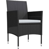  5-dijelni vrtni blagovaonski set s jastucima crni | shoptok.hr