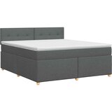  Boxspring krevet s madracem Tamnosiva 160 x 200 cm Tkanina | shoptok.hr