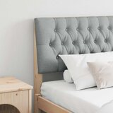 vidaXL Tapecirani uzglavlje Svijetlo siva 200 cm Čvrsto borovo drvo | shoptok.hr