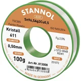 Stannol mehka spajkalna žica Kristall 611 v zlitini Flowtin TSC305 z 2,5-odstotno vsebnostjo pretoka 0,5mm s premerom na 100 g koluta Kristall, (20395529)